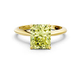 Yellow gold Fancy Yellow Radiant Cut Diamond Solitaire Engagement Ring with Classic Band and Four-Prong Setting_104