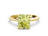 Yellow gold Fancy Yellow Radiant Cut Diamond Solitaire Engagement Ring with Classic Band and Four-Prong Setting_24