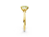 Yellow gold Fancy Yellow Radiant Cut Diamond Solitaire Engagement Ring with Classic Band and Four-Prong Setting_26
