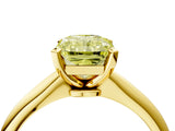 Yellow gold Fancy Yellow Radiant Cut Diamond Solitaire Engagement Ring with Classic Band and Four-Prong Setting_28