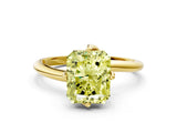 Yellow gold Fancy Yellow Radiant Cut Diamond Solitaire Engagement Ring with Four-Prong Setting and Classic Band_20