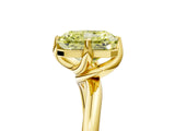 Yellow gold Fancy Yellow Radiant Cut Diamond Solitaire Engagement Ring with Four-Prong Setting and Classic Band_25