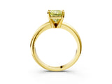 Yellow gold Fancy Yellow Radiant Cut Diamond Solitaire Engagement Ring with Round Band and Four-Prong Setting_117
