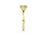Yellow gold Fancy Yellow Radiant Cut Diamond Solitaire Ring with Classic Band and Four-Prong Setting_2