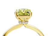 Yellow gold Fancy Yellow Radiant Cut Diamond Solitaire Ring with Classic Band and Four-Prong Setting_4