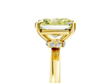 Yellow gold Fancy Yellow Radiant Cut Diamond Solitaire Ring with Classic Band and Four-Prong Setting_5