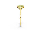 Yellow gold Fancy Yellow Radiant Cut Diamond Solitaire Ring with Flower Prong Setting and Classic Band_14