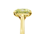 Yellow gold Fancy Yellow Radiant Cut Diamond Solitaire Ring with Flower Prong Setting and Classic Band_17