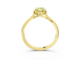 Yellow gold Fancy Yellow Radiant Cut Diamond Solitaire Ring with Flower Prong Setting and Classic Band_40