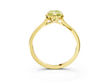 Yellow gold Fancy Yellow Radiant Cut Diamond Solitaire Ring with Flower Prong Setting and Classic Band_84