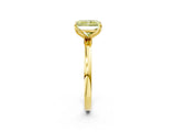 Yellow gold Fancy Yellow Radiant Cut Diamond Solitaire Ring with Thin Band and Prong Setting_14