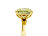 Yellow gold Fancy Yellow Radiant Cut Diamond Solitaire Ring with Thin Band and Prong Setting_17