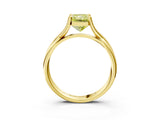 Yellow gold Fancy Yellow Radiant Cut Diamond Solitaire Twist Band Prong Setting Ring_58