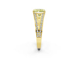 Yellow gold Fancy Yellow Radiant Cut Diamond Split Shank Ring with Pavé Band and Four-Prong Setting_60