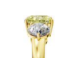 Yellow gold Fancy Yellow Radiant Cut Diamond Three-Stone Ring with Prong Setting and Classic Band_102