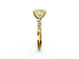 Yellow gold Fancy Yellow Radiant  Cut Diamond Vine Band with Four-Prong Setting_59