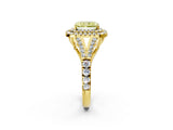 Yellow gold Fancy Yellow Radiant  Cut Double Halo Split Shank Diamond Ring with Prong Setting_51