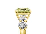Yellow gold Fancy Yellow Radiant  Cut Five-Stone Prong Set Diamond Ring with Classic Band_37