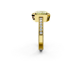 Yellow gold Fancy Yellow Radiant  Cut Halo Diamond Pave Band Ring with Four-Prong Setting_27