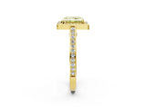 Yellow gold Fancy Yellow Radiant  Cut Halo Pave Split Shank Prong Setting Ring_55