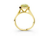 Yellow gold Fancy Yellow Radiant  Cut Halo Solitaire Engagement Ring with Square Band and Four-Prong Setting_15