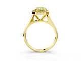 Yellow gold Fancy Yellow Radiant  Cut Halo Solitaire Engagement Ring with Square Band and Four-Prong Setting_69
