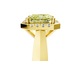 Yellow gold Fancy Yellow Radiant  Cut Halo Solitaire Engagement Ring with Square Band and Four-Prong Setting_71