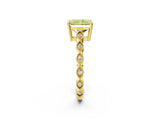 Yellow gold Fancy Yellow Radiant Cut Solitaire Diamond Ring with Infinity Twist Band and Four-Prong Setting_2