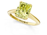 Yellow gold Fancy Yellow Radiant Cut Solitaire Diamond Ring with Six-Prong Setting and Classic Band_13