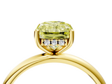 Yellow gold Fancy Yellow Radiant  Cut Solitaire Engagement Ring with Four-Prong Setting and Classic Band_24