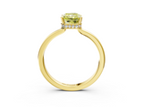 Yellow gold Fancy Yellow Radiant  Cut Solitaire Engagement Ring with Four-Prong Setting on a Classic Band_23
