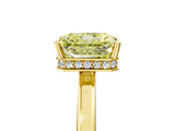 Yellow gold Fancy Yellow Radiant  Cut Solitaire Engagement Ring with Four-Prong Setting on a Classic Band_25