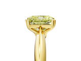 Yellow gold Fancy Yellow Radiant  Cut Solitaire Engagement Ring with Tapered Band and Four-Prong Setting 5