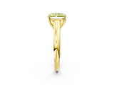 Yellow gold Fancy Yellow Radiant Cut Solitaire Engagement Ring with Tapered Band and Four-Prong Setting_5