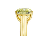 Yellow gold Fancy Yellow Radiant Cut Solitaire Engagement Ring with Tapered Band and Four-Prong Setting_8