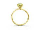 Yellow gold Fancy Yellow Radiant  Cut Solitaire Engagement Ring with Thin Band and Four-Prong Setting_6