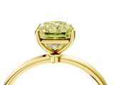 Yellow gold Fancy Yellow Radiant  Cut Solitaire Engagement Ring with Thin Band and Four-Prong Setting_7