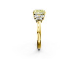 Yellow gold Fancy Yellow Radiant  Cut Solitaire Floral Diamond Ring with Four-Prong Setting_39