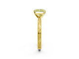 Yellow gold Fancy Yellow Radiant Cut Solitaire Milgrain Engraved Band with Four-Prong Setting_2