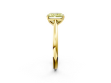 Yellow gold Fancy Yellow Radiant  Cut Solitaire Ring with Cathedral Band and Four-Prong Setting_43