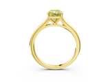 Yellow gold Fancy Yellow Radiant  Cut Solitaire Ring with Cathedral Band and Four-Prong Setting_44
