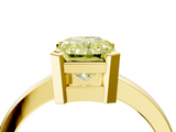 Yellow gold Fancy Yellow Radiant  Cut Solitaire Ring with Four-Prong Setting and Classic Band_52