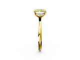 Yellow gold Fancy Yellow Radiant  Cut Solitaire Ring with Thin Band and Four-Prong Setting_18