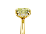 Yellow gold Fancy Yellow Radiant  Cut Solitaire Ring with Thin Band and Four-Prong Setting_21
