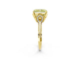 Yellow gold Fancy Yellow Radiant Cut Solitaire Split Shank Pave Diamond Engagement Ring with Four-Prong Setting_50