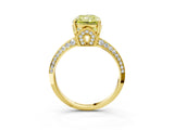 Yellow gold Fancy Yellow Radiant Cut Solitaire Split Shank Pave Diamond Engagement Ring with Four-Prong Setting_51