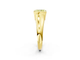 Yellow gold Fancy Yellow Radiant Cut Solitaire Tension Set Diamond Ring with Split Shank Band_2