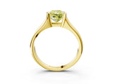 Yellow gold Fancy Yellow Radiant Cut Solitaire Tension Set Diamond Ring with Split Shank Band_3