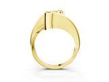 Yellow gold Fancy Yellow Radiant Cut Solitaire Tension-Set Diamond Split Shank Ring_3