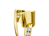 Yellow gold Fancy Yellow Radiant Cut Solitaire Tension-Set Diamond Split Shank Ring_5